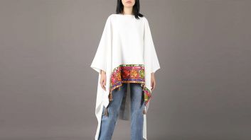 Ateeq - Embroidered High Low Top in white