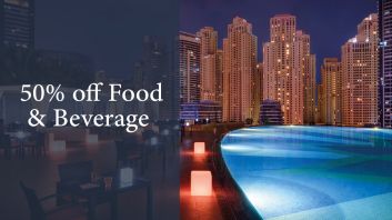 50% off food and beverages-The Address Dubai Marina