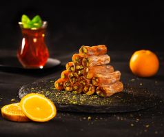 Turkish Delight  with Orange and  Pistachio