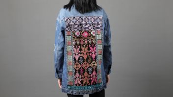 Flamingo Republic - Embroidered Denim Jacket with Coins