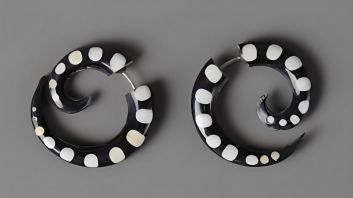 Uniart - Black Spiral Earrings