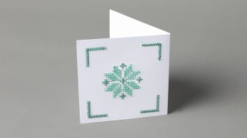 Khoyoot - Turquoise Embroidered Greeting Card