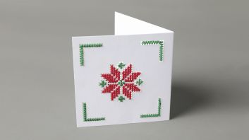 Khoyoot - Red & Green Embroidered Greeting Card