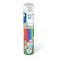 Staedtler Metal tin containing 12 colored pencils in assorted colors,