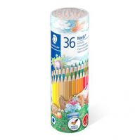 Staedtler Metal tin containing 36 colored pencils in assorted colors,