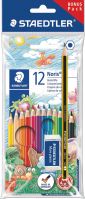 Staedtler Cardboard box containing 12 coloured pencils in assorted colours