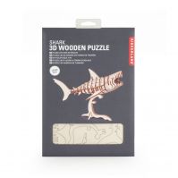 kikkerland shark 3d wooden puzzle