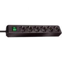 Eco-Line extension socket with switch 6-way black 3m H05VV-F 3G1,5
