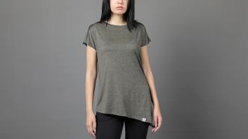 RB - Olive Green Side High-Low T-Shirt