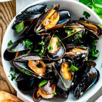 Chilean  Whole Shell Fully Cooked Black Mussels
